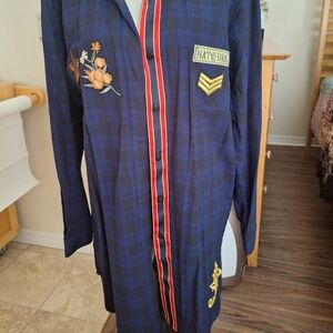 Sam Edelman Long Sleeve Plaid Shirt Size L